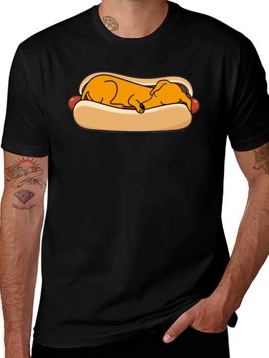 Funny Hot Dog Dachshund Graphic T-Shirt