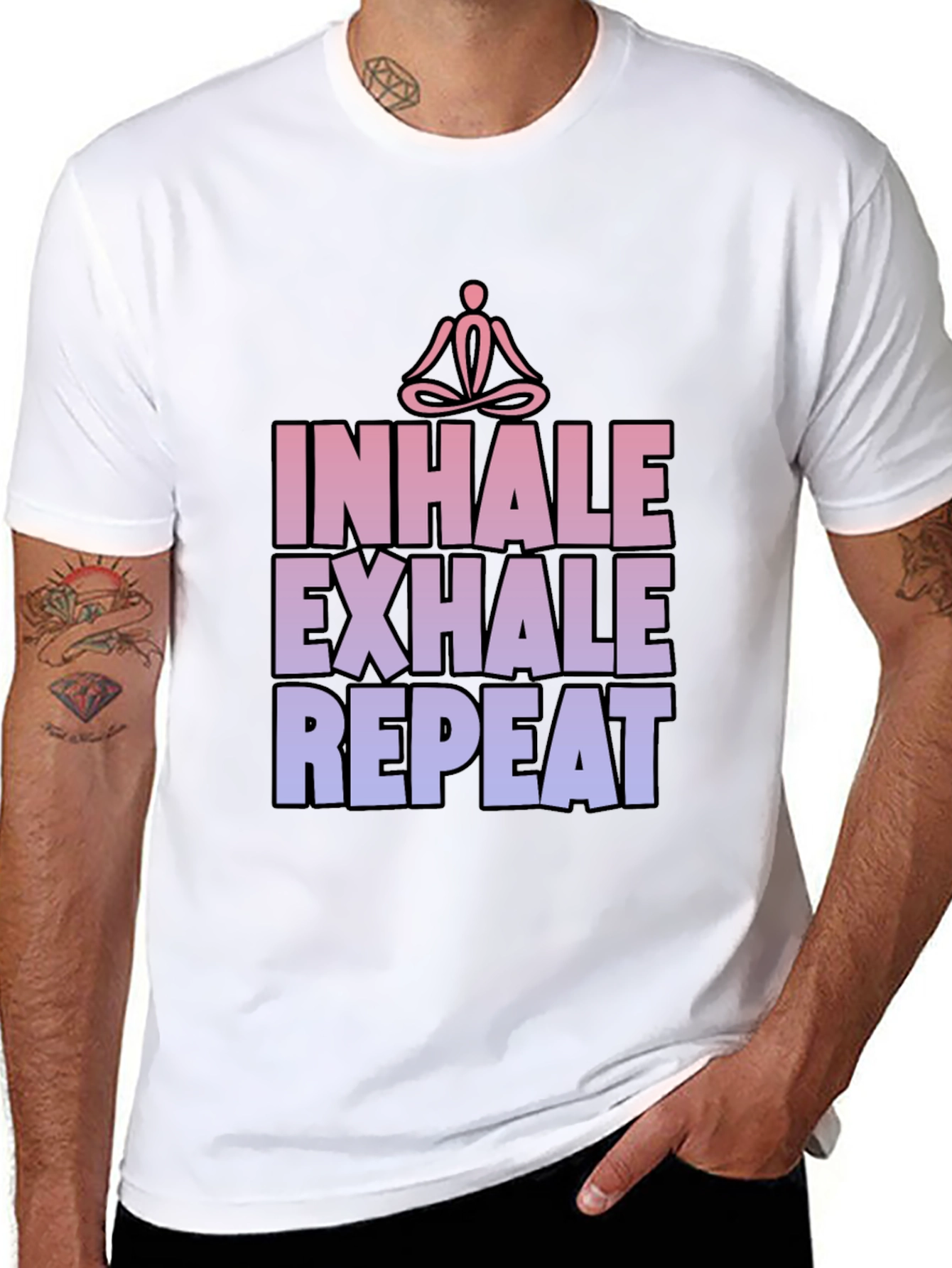 Inhale Exhale Repeat Yoga Graphic T-Shirt