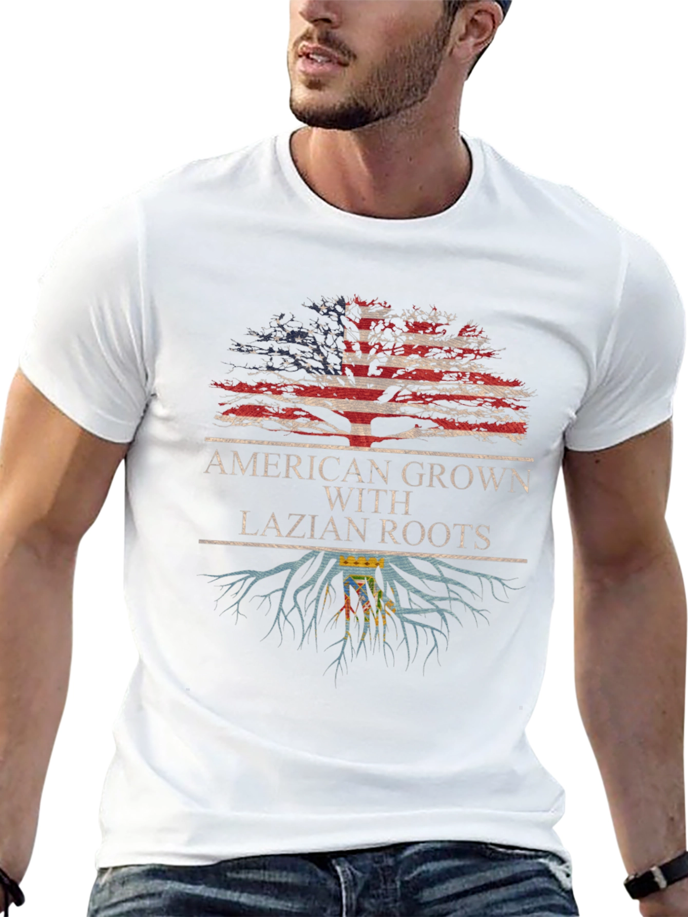 American Grown with Lazian Roots T-Shirt