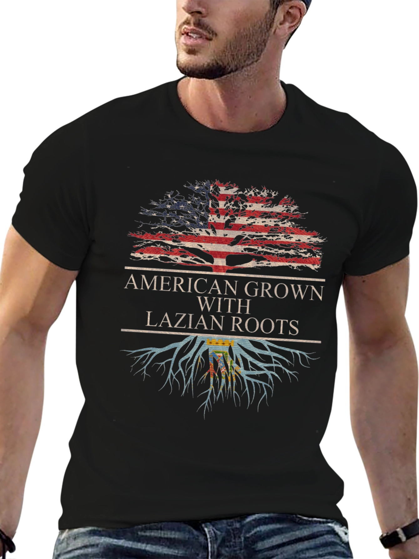 American Grown with Lazian Roots T-Shirt