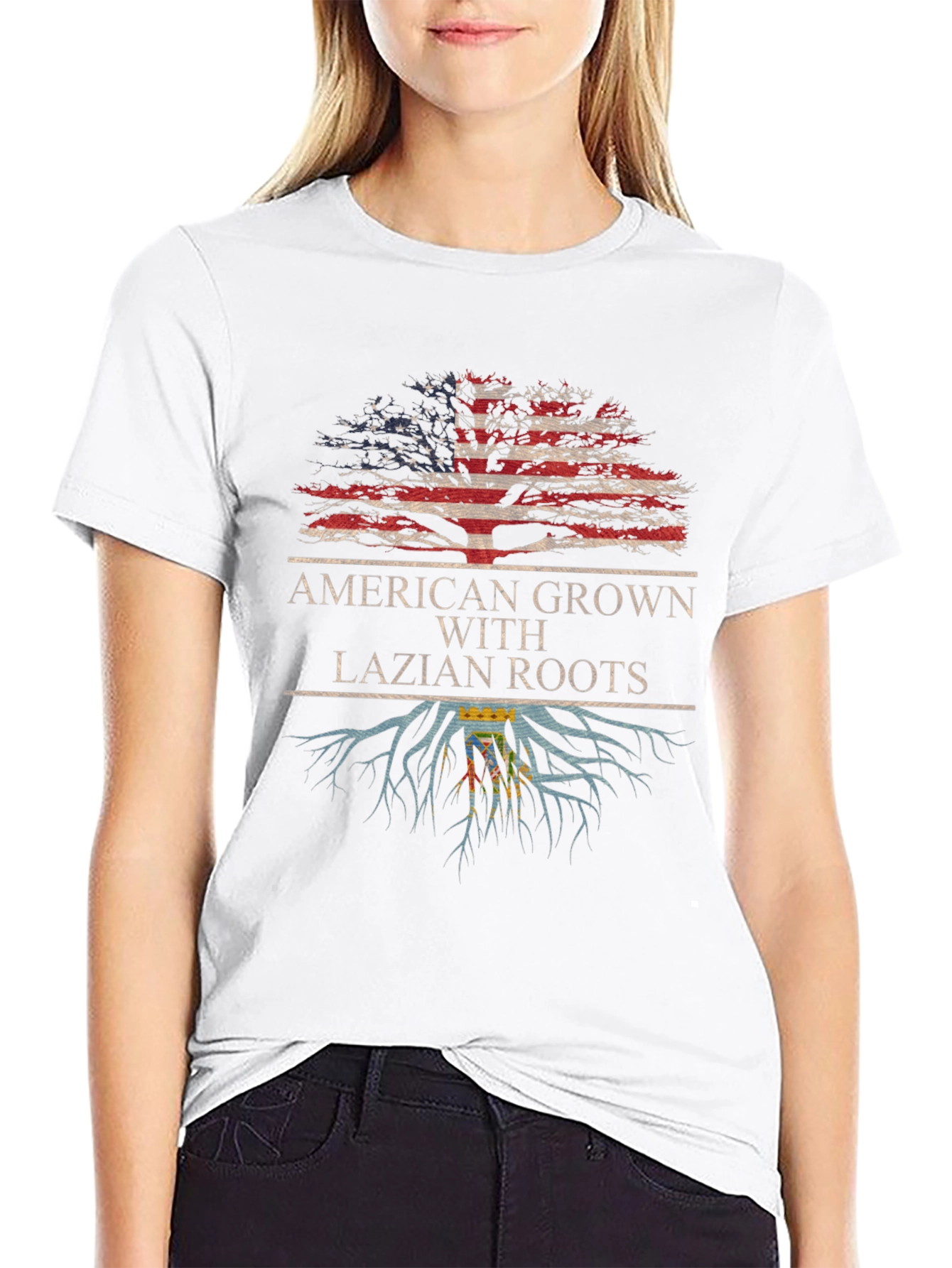 American Grown with Lazian Roots T-Shirt