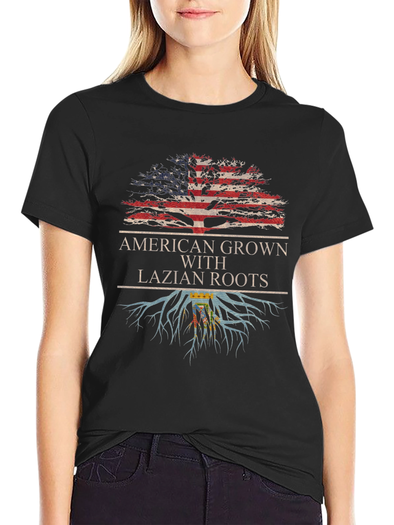 American Grown with Lazian Roots T-Shirt