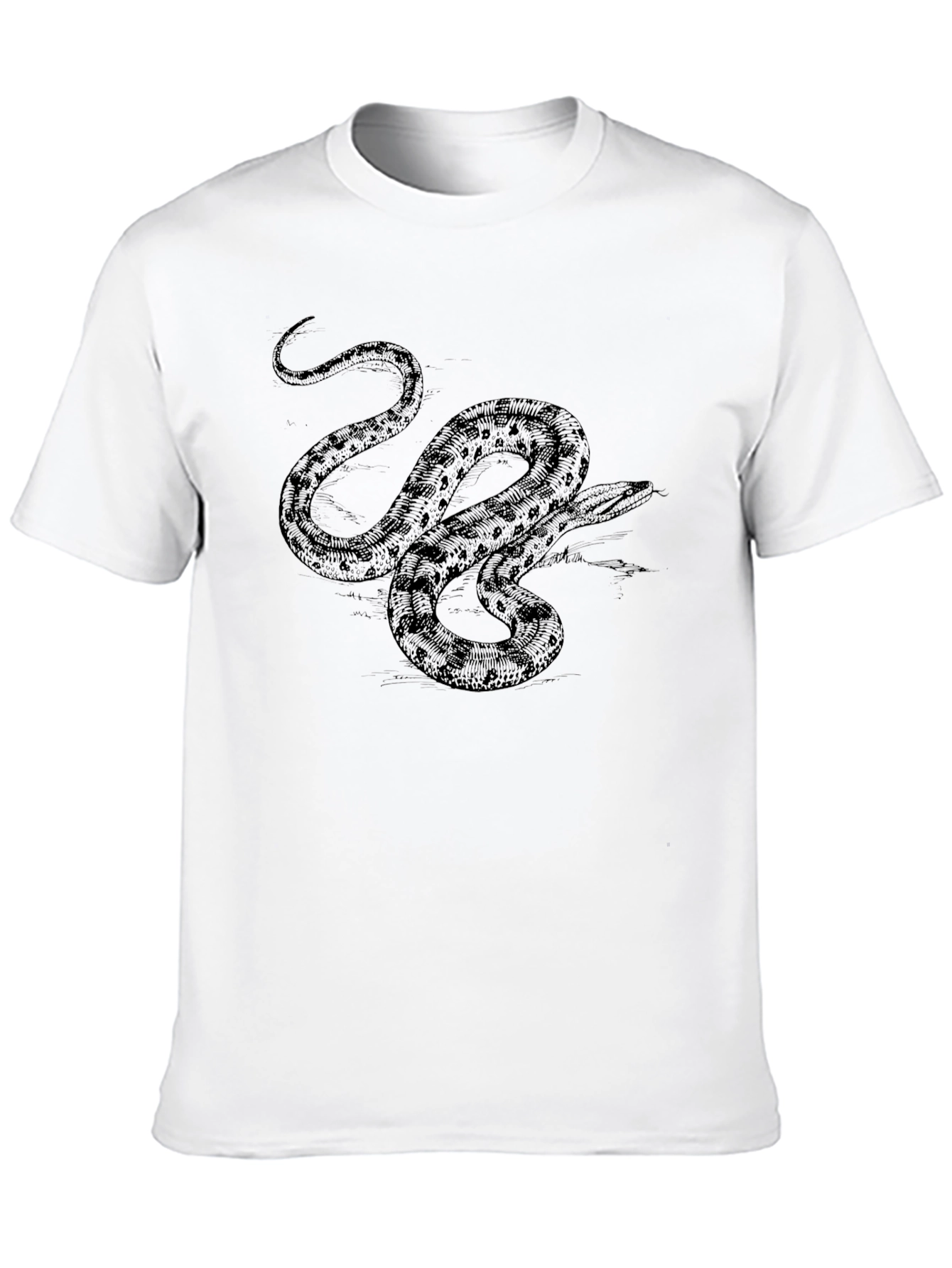 Black Snake Graphic Tee - Mens Casual T-Shirt