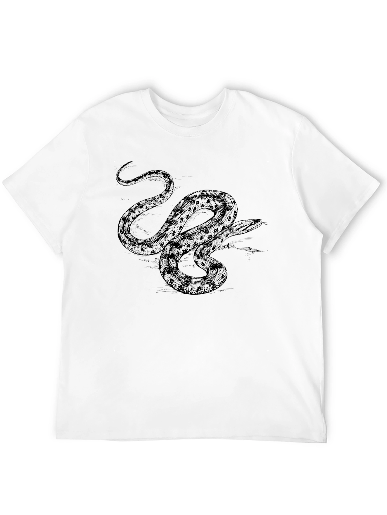 Black Snake Graphic Tee - Mens Casual T-Shirt