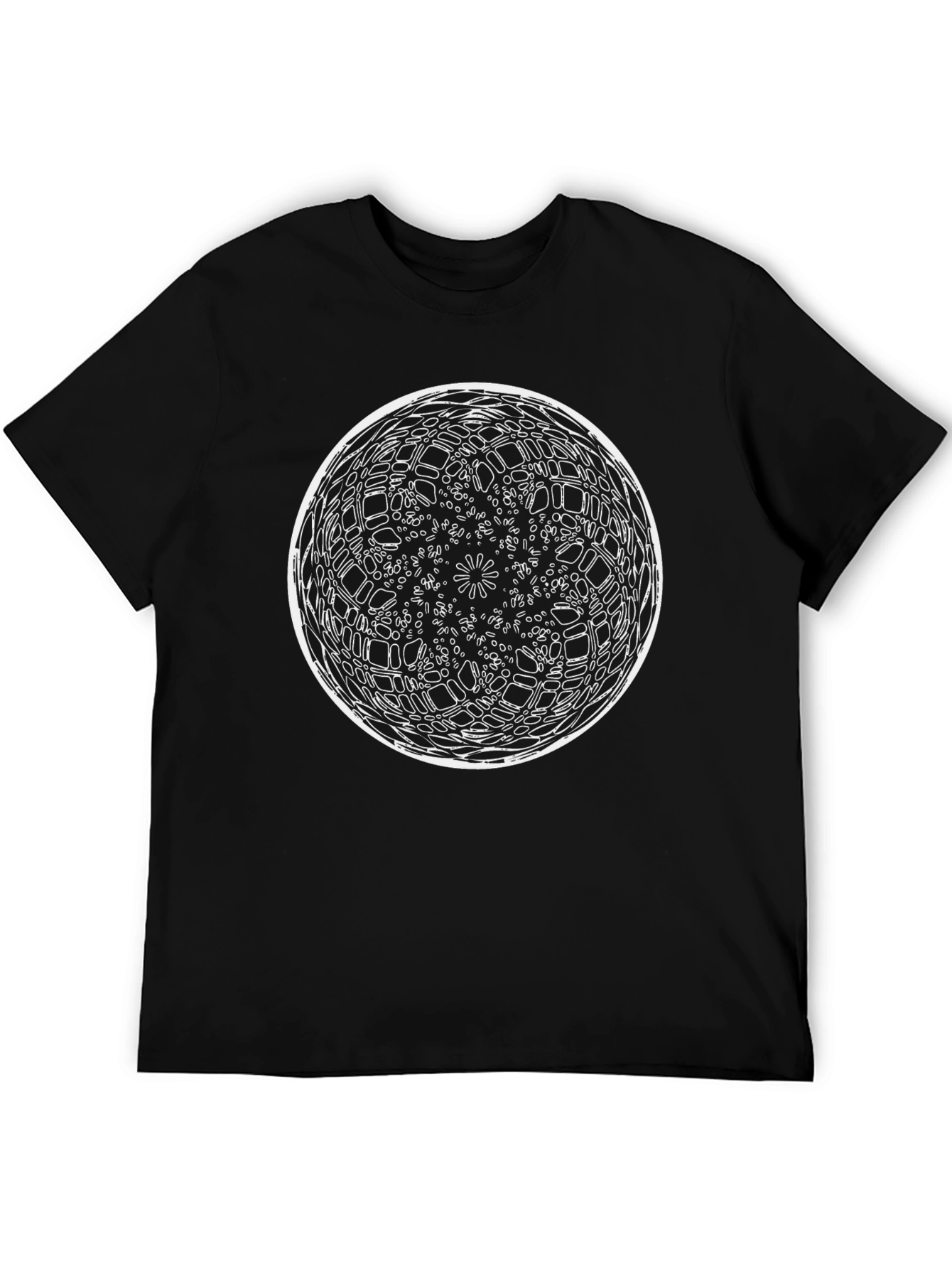 Abstract Optical Illusion Graphic Black Tee