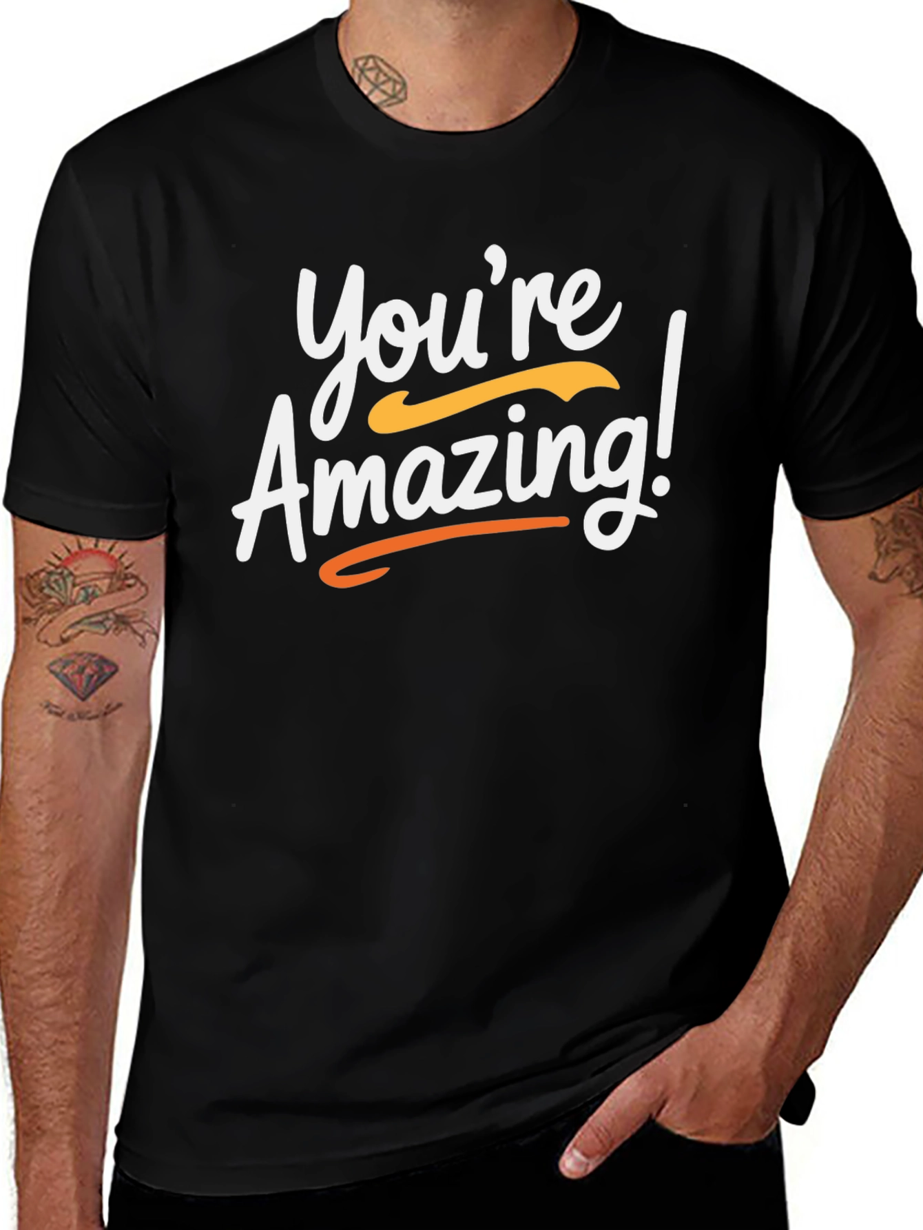 Youre Amazing! Graphic Tee - Black