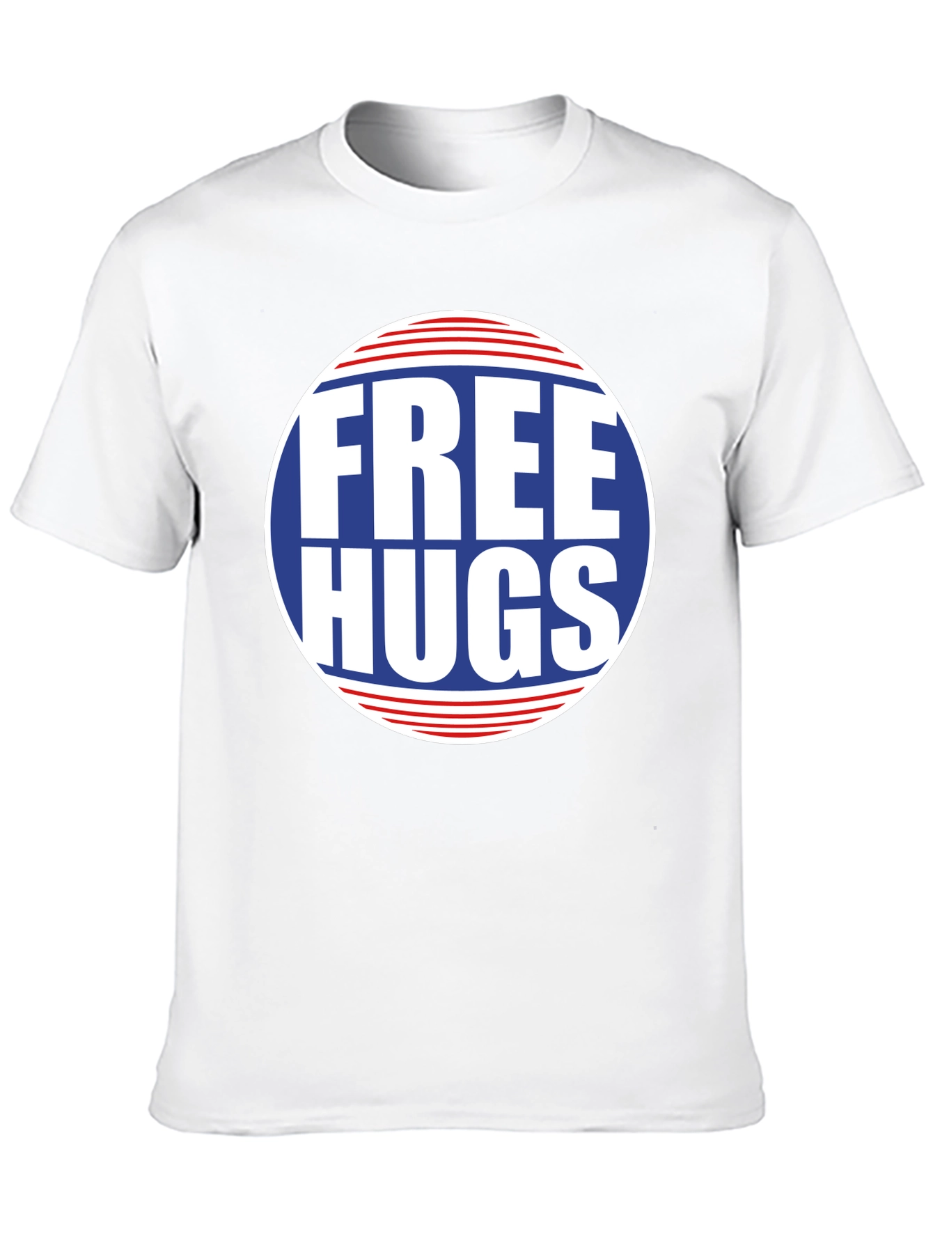 Free Hugs Graphic Tee - Classic Crew Neck T-Shirt