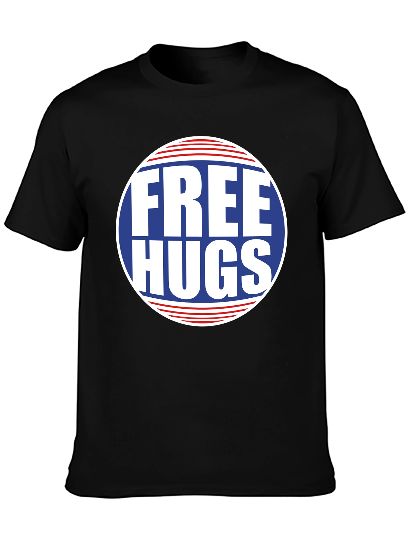Free Hugs Graphic Tee - Classic Crew Neck T-Shirt