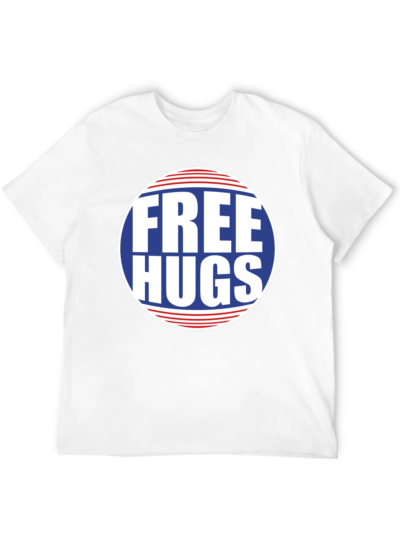 Free Hugs Graphic Tee - Classic Crew Neck T-Shirt
