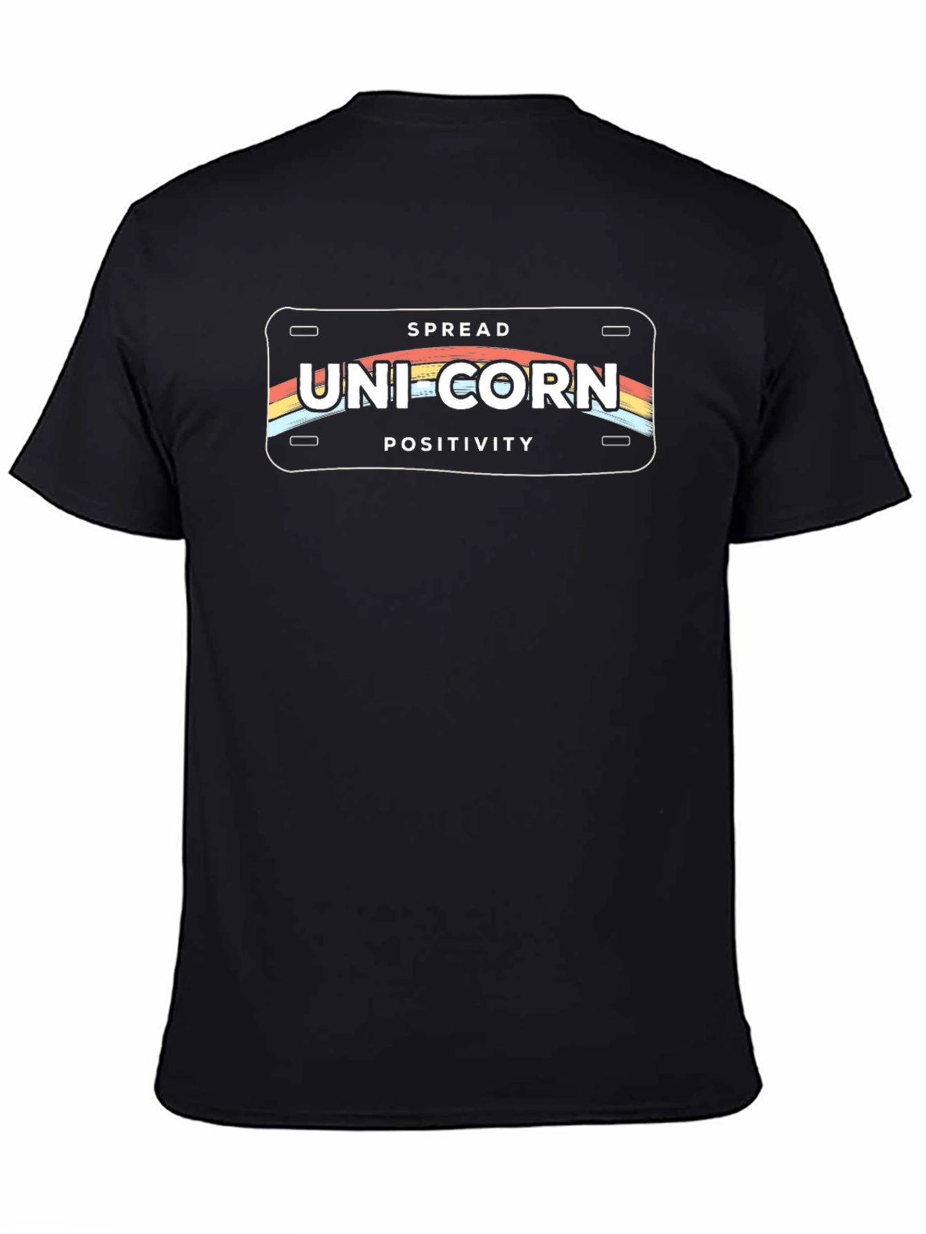 Unicorn Positivity Graphic Tee - Black