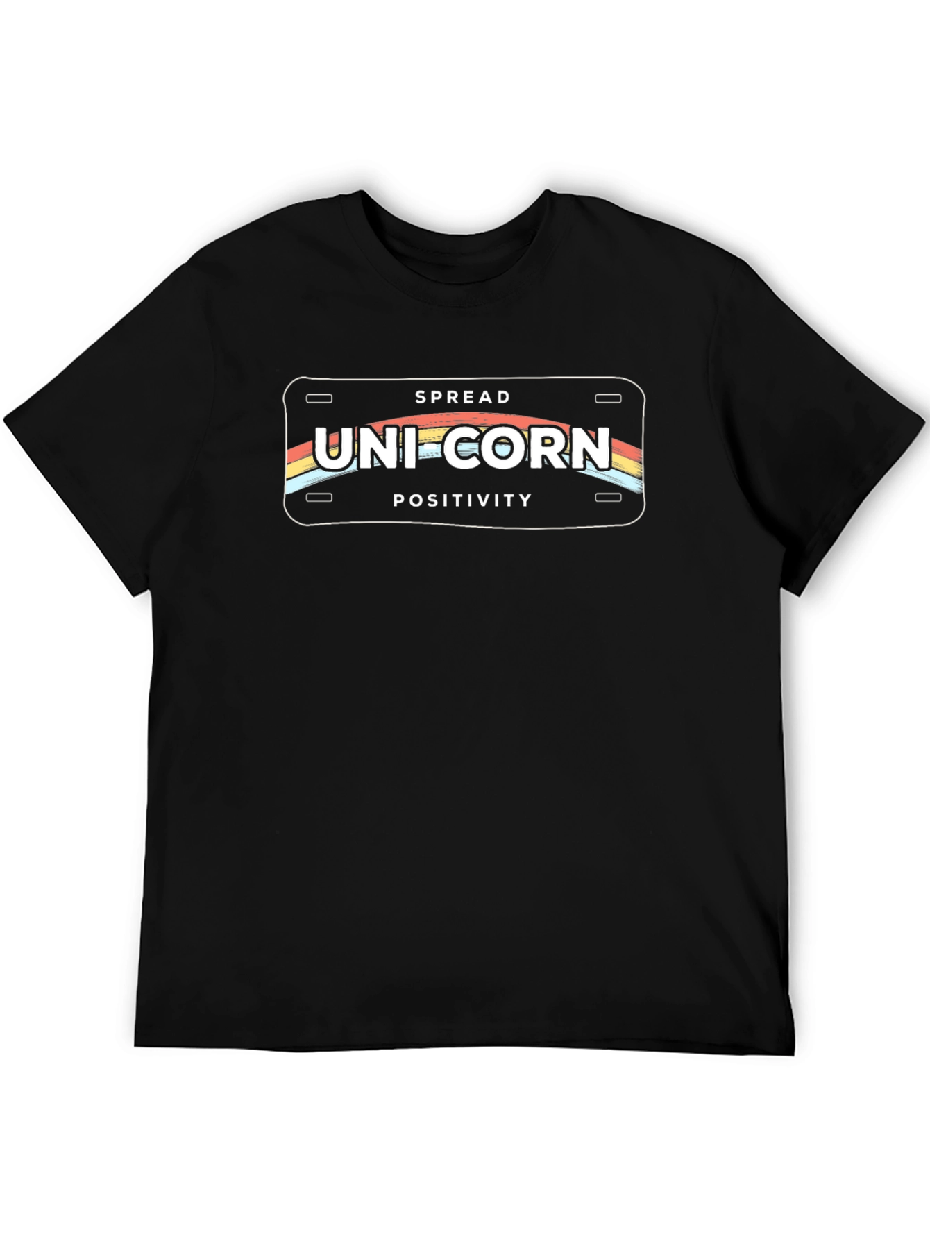 Unicorn Positivity Graphic Tee - Black