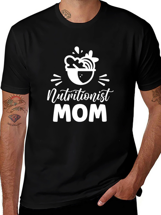 Nutritionist Mom T-Shirt - Black Cotton Blend