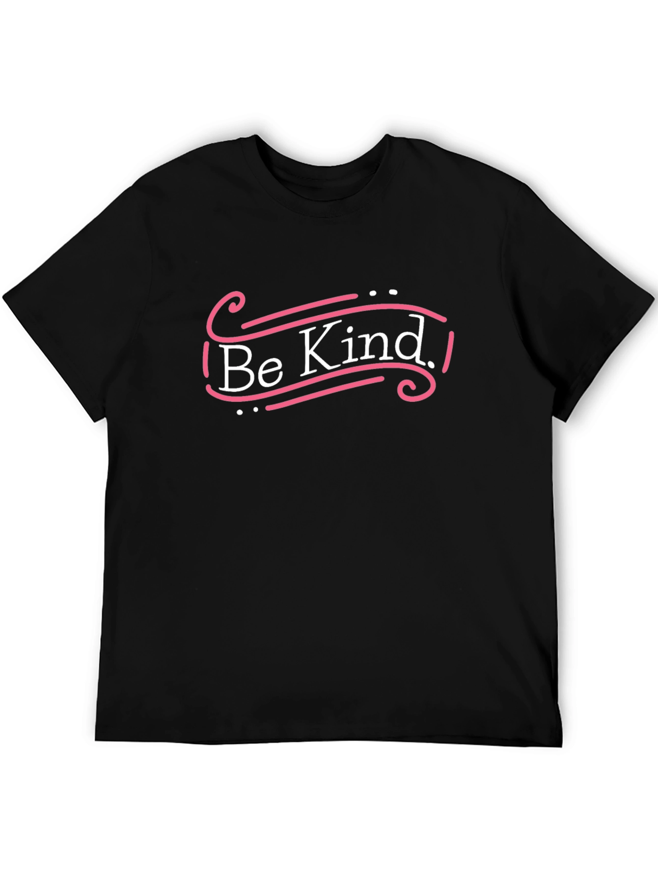 Be Kind Graphic Tee - Black Cotton Casual T-Shirt