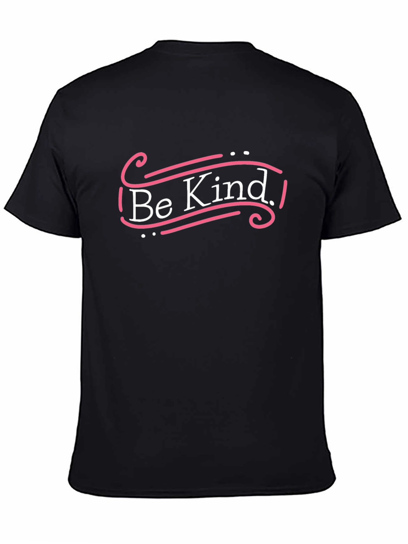 Be Kind Graphic Tee - Black Cotton Casual T-Shirt
