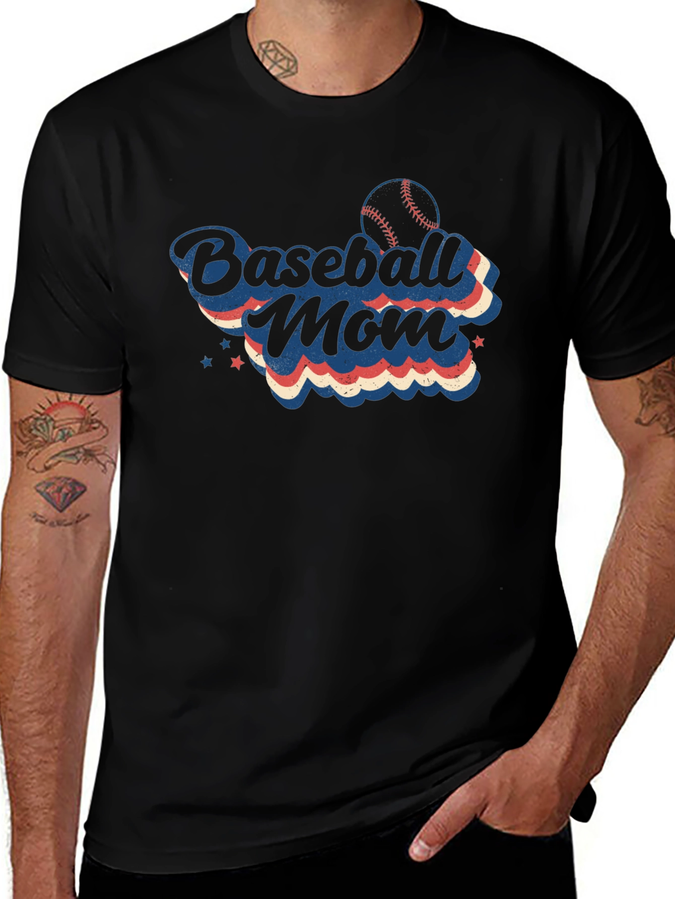 Baseball Mom T-Shirt - Retro Design