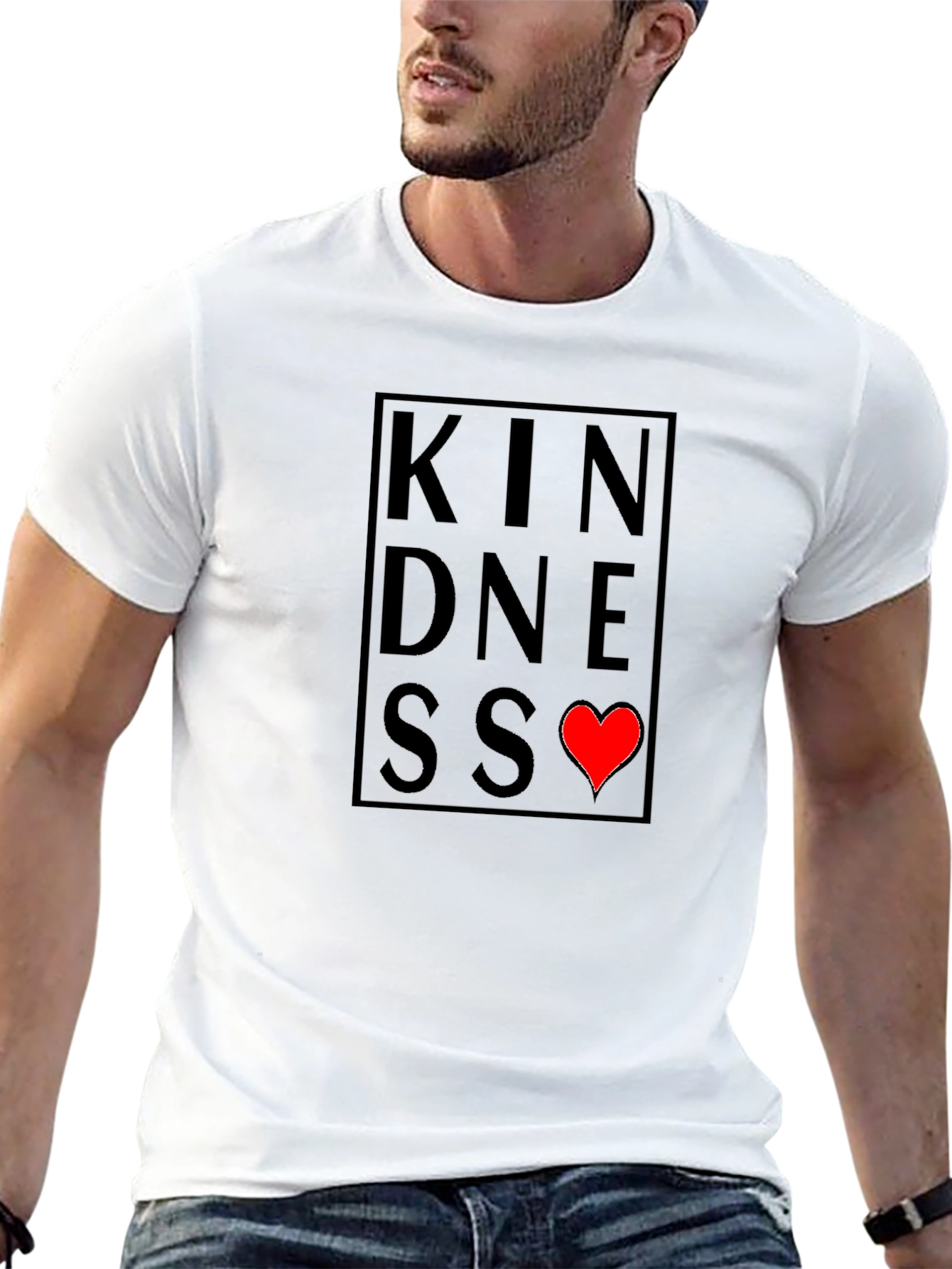 Kindness Heart Graphic Tee - Soft Cotton Blend Shirt
