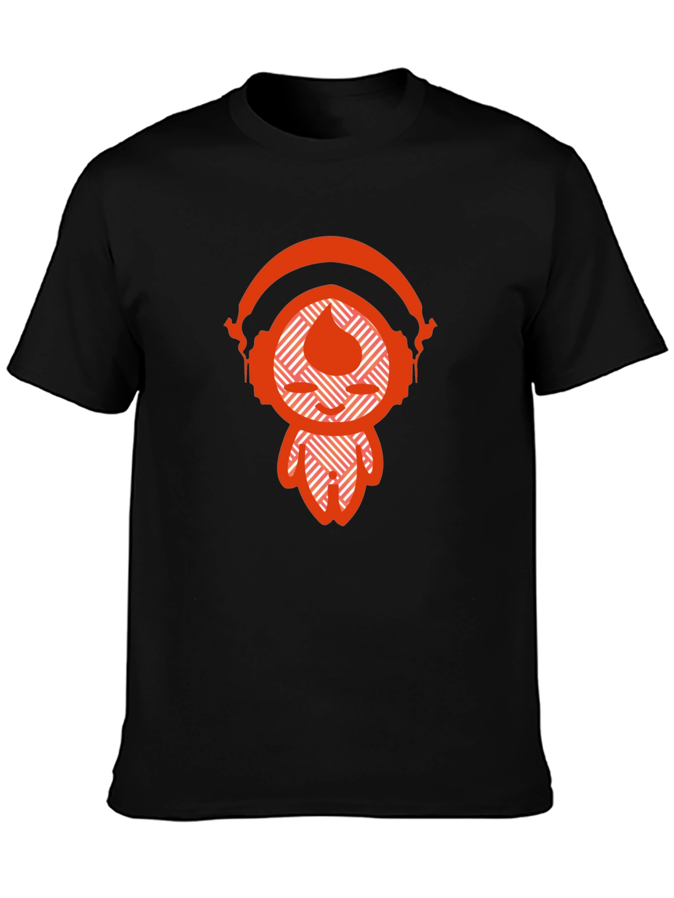 Cool Graphic Tee - Headphones Design Casual Wear