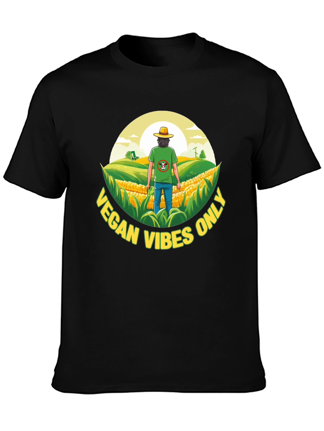 Vegan Vibes Only Graphic Tee - Black