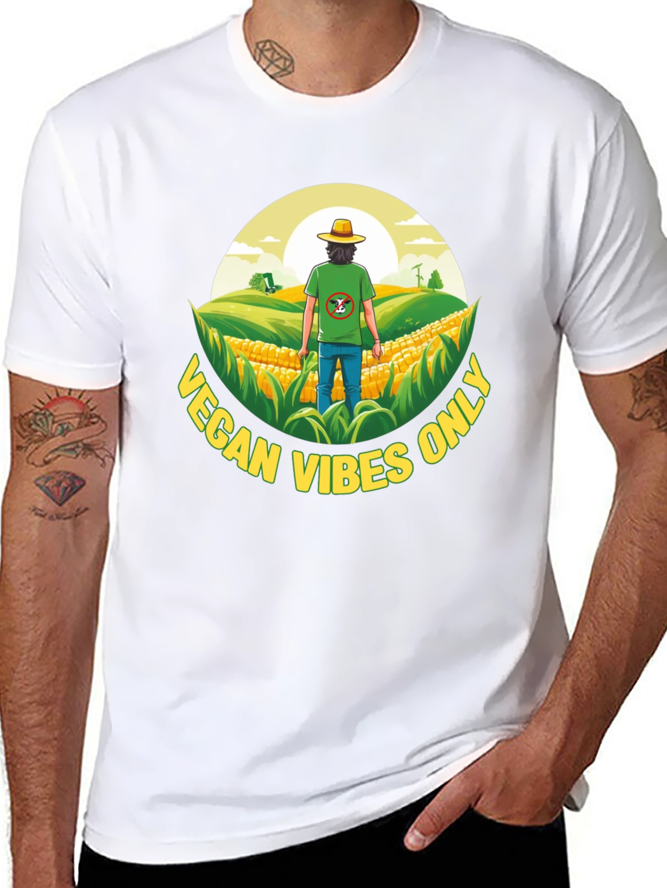Vegan Vibes Only Graphic Tee - Black