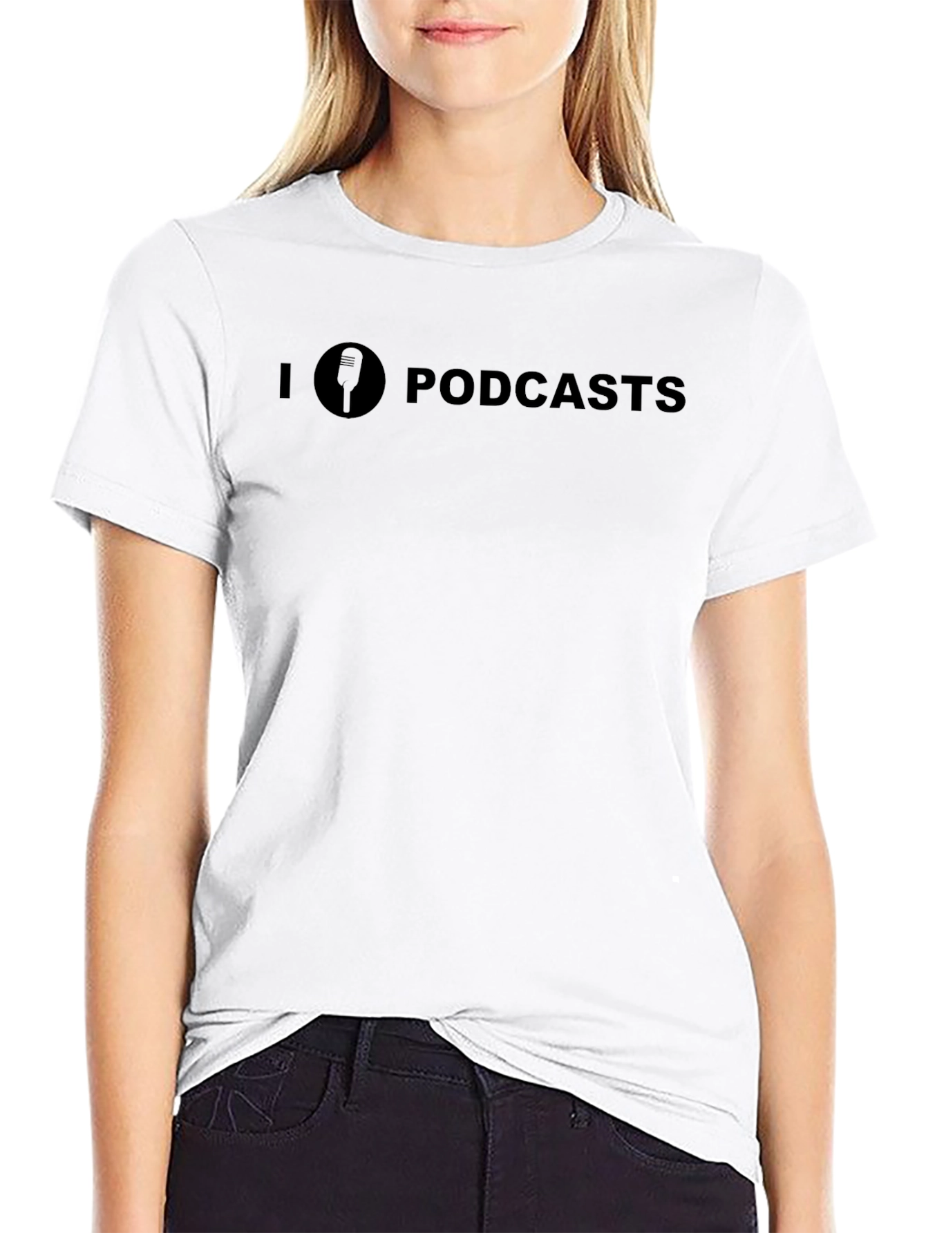 I Heart Podcasts Black T-Shirt