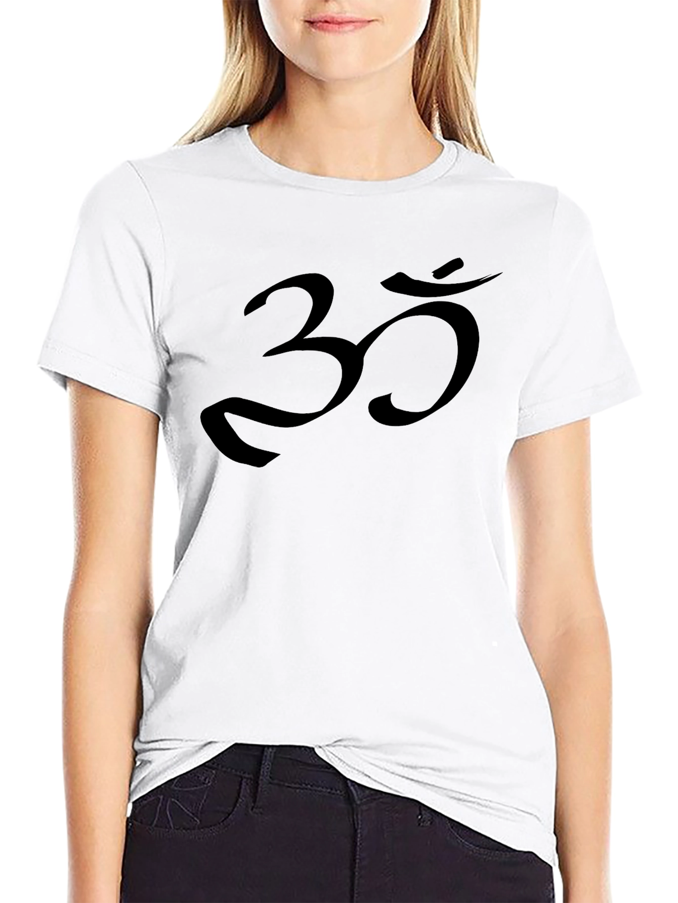 Om Symbol Black T-Shirt - Spiritual Yoga Tee