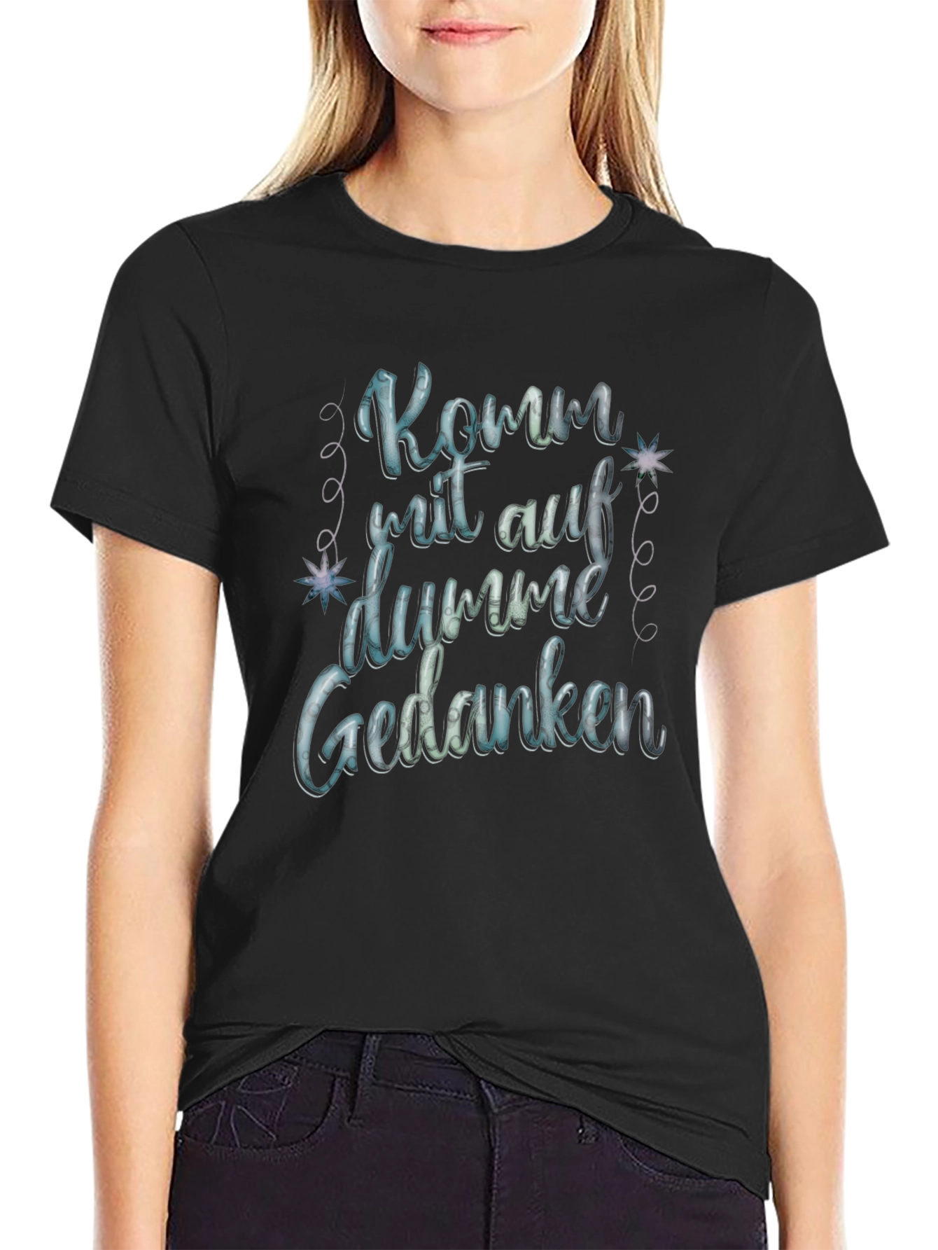 Komm Mit Auf Dumme Gedanken Black Tee
