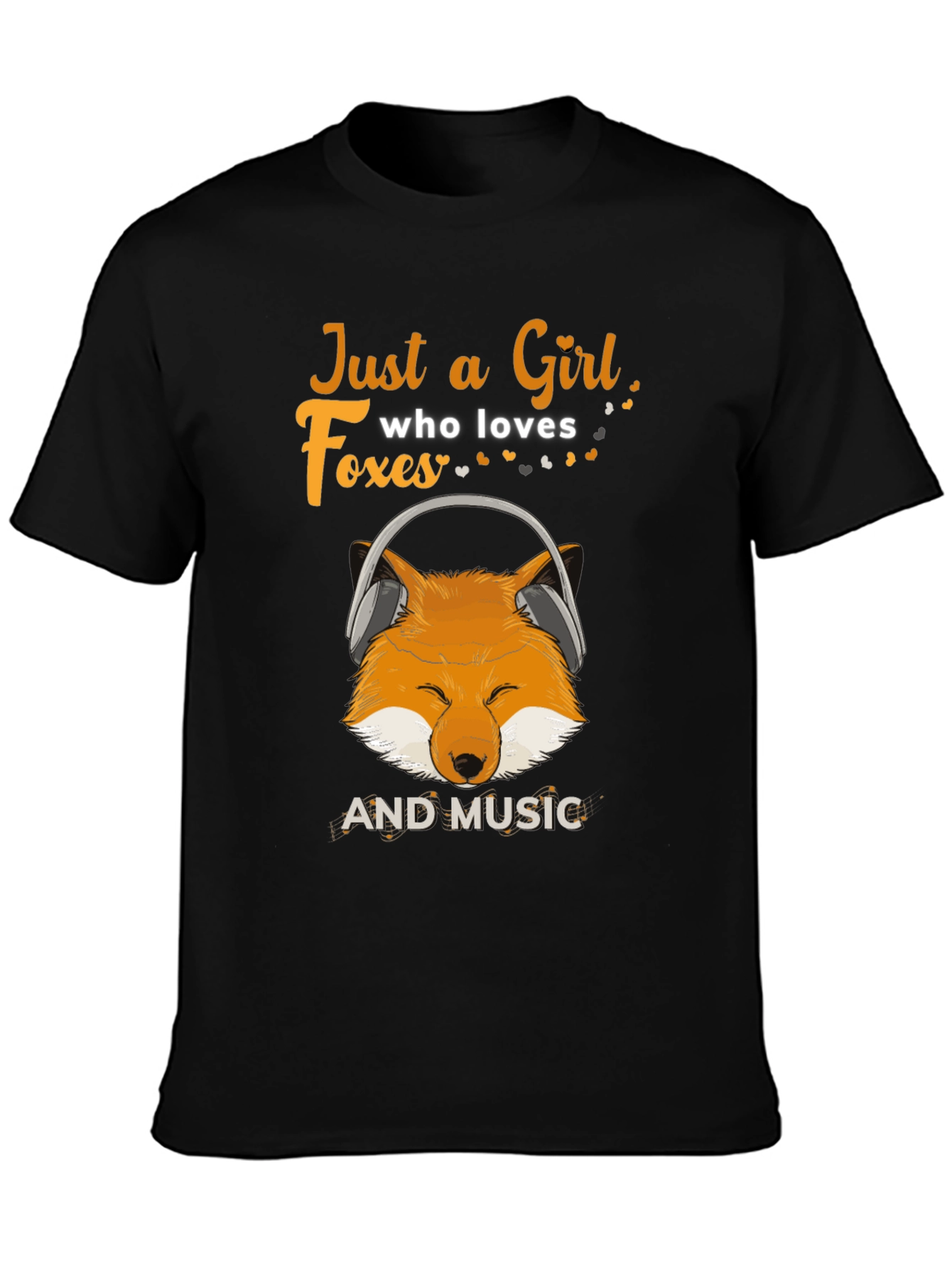 Just a Girl Who Loves Foxes & Music T-Shirt