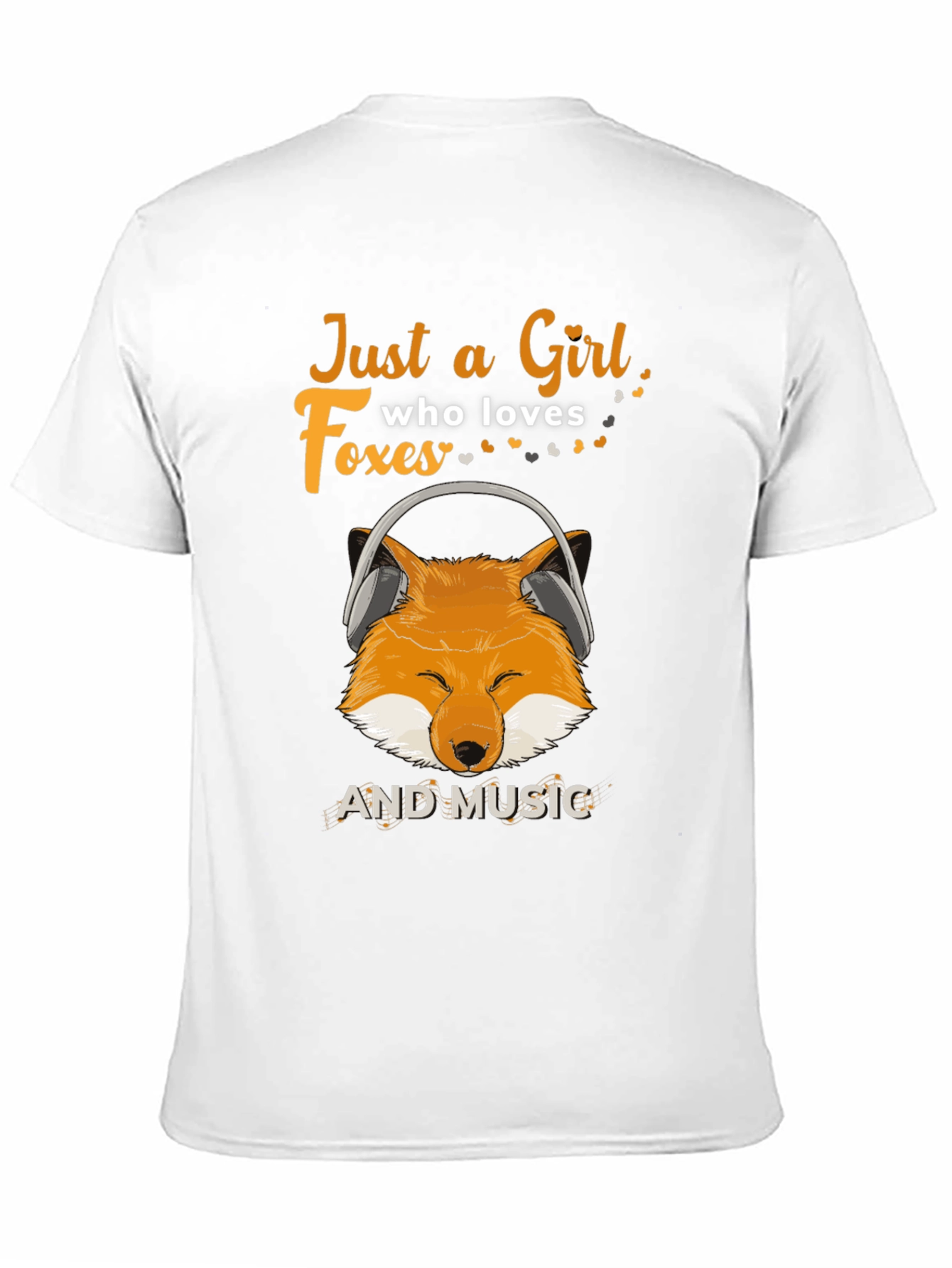 Just a Girl Who Loves Foxes & Music T-Shirt