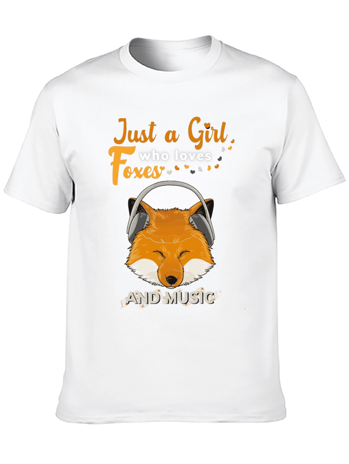 Just a Girl Who Loves Foxes & Music T-Shirt