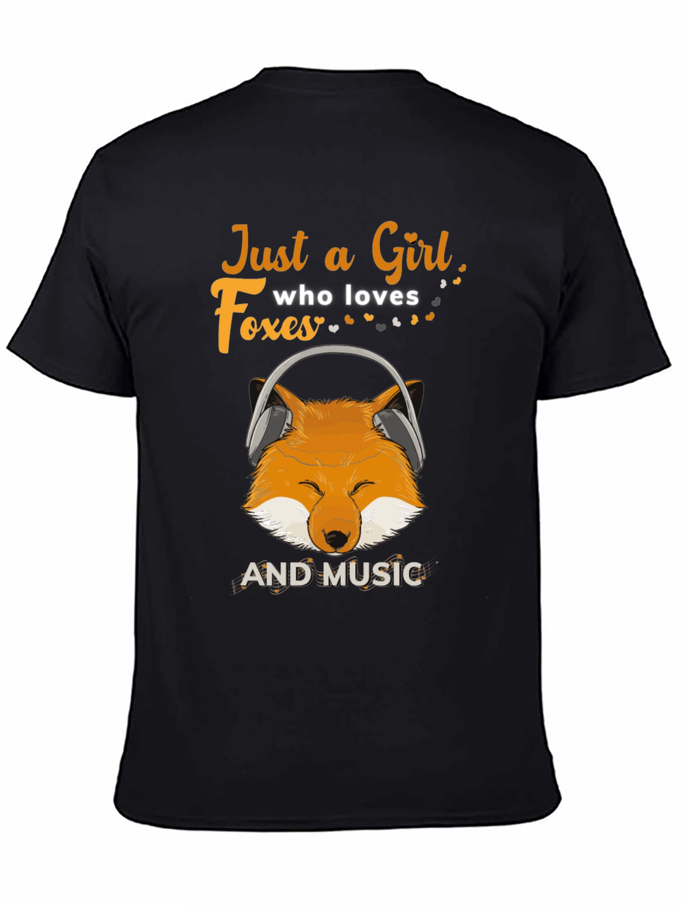 Just a Girl Who Loves Foxes & Music T-Shirt