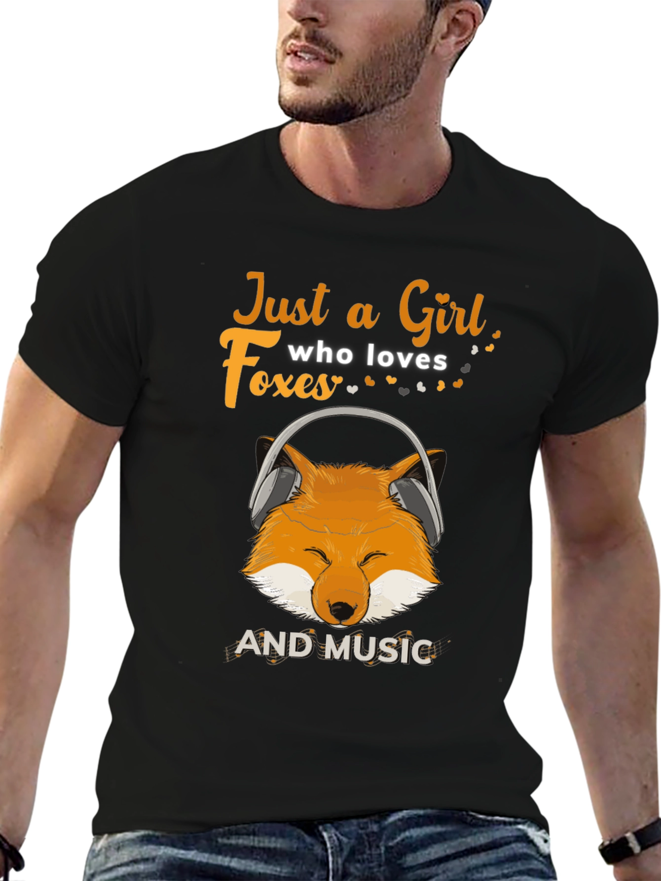 Just a Girl Who Loves Foxes & Music T-Shirt