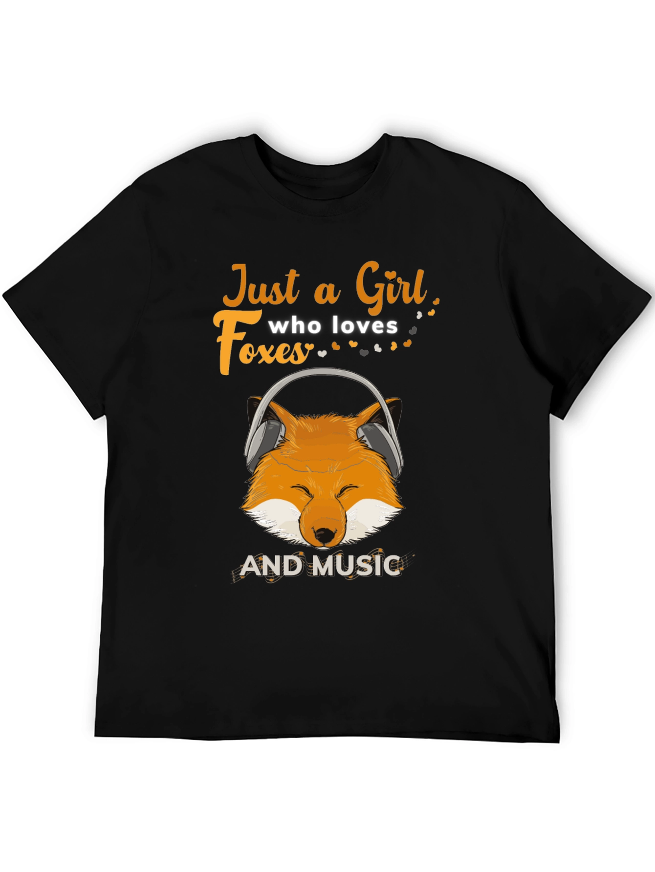 Just a Girl Who Loves Foxes & Music T-Shirt