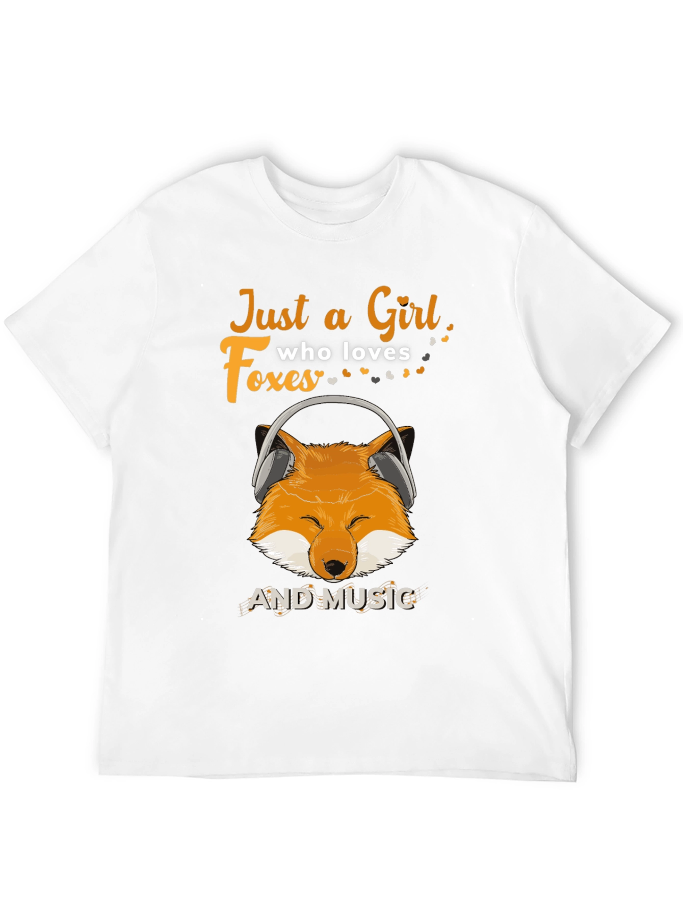 Just a Girl Who Loves Foxes & Music T-Shirt