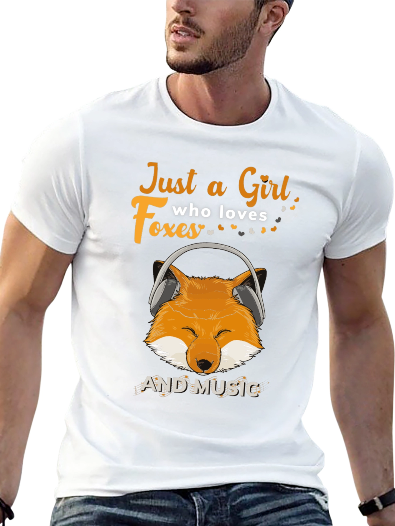 Just a Girl Who Loves Foxes & Music T-Shirt