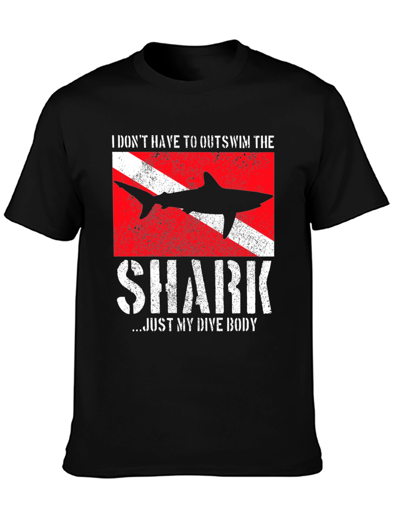 Diver Shark T-Shirt - Funny Dive Body Tee
