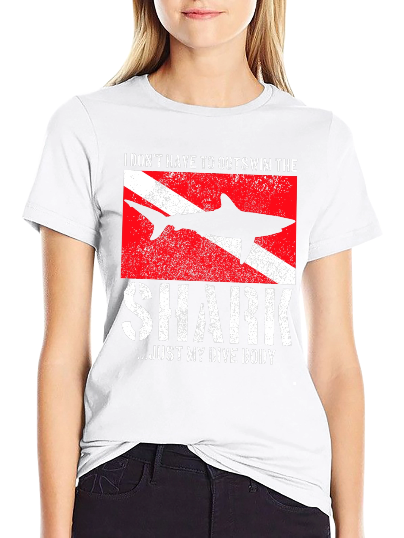 Diver Shark T-Shirt - Funny Dive Body Tee