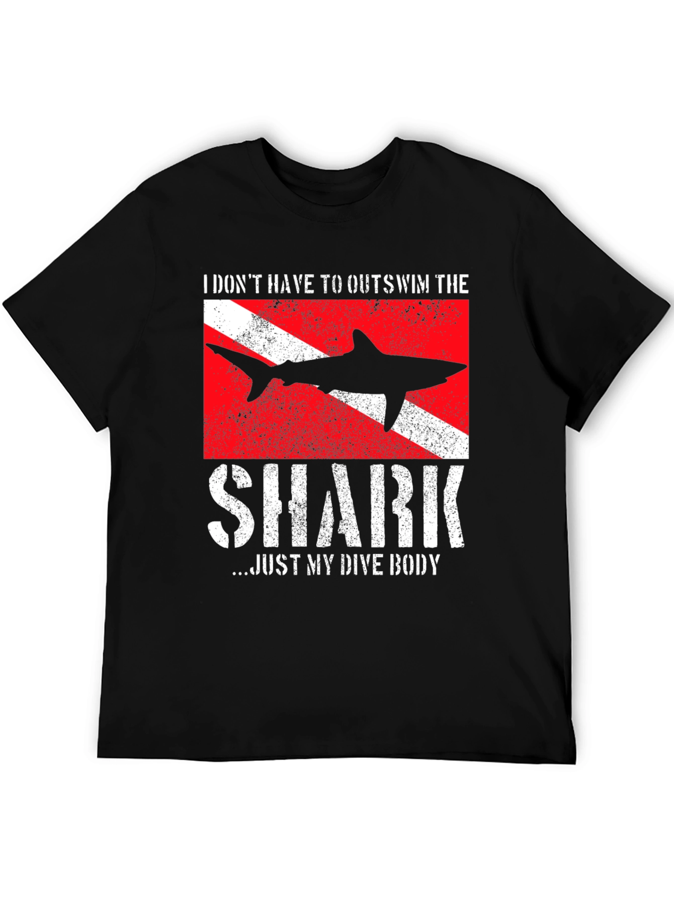 Diver Shark T-Shirt - Funny Dive Body Tee