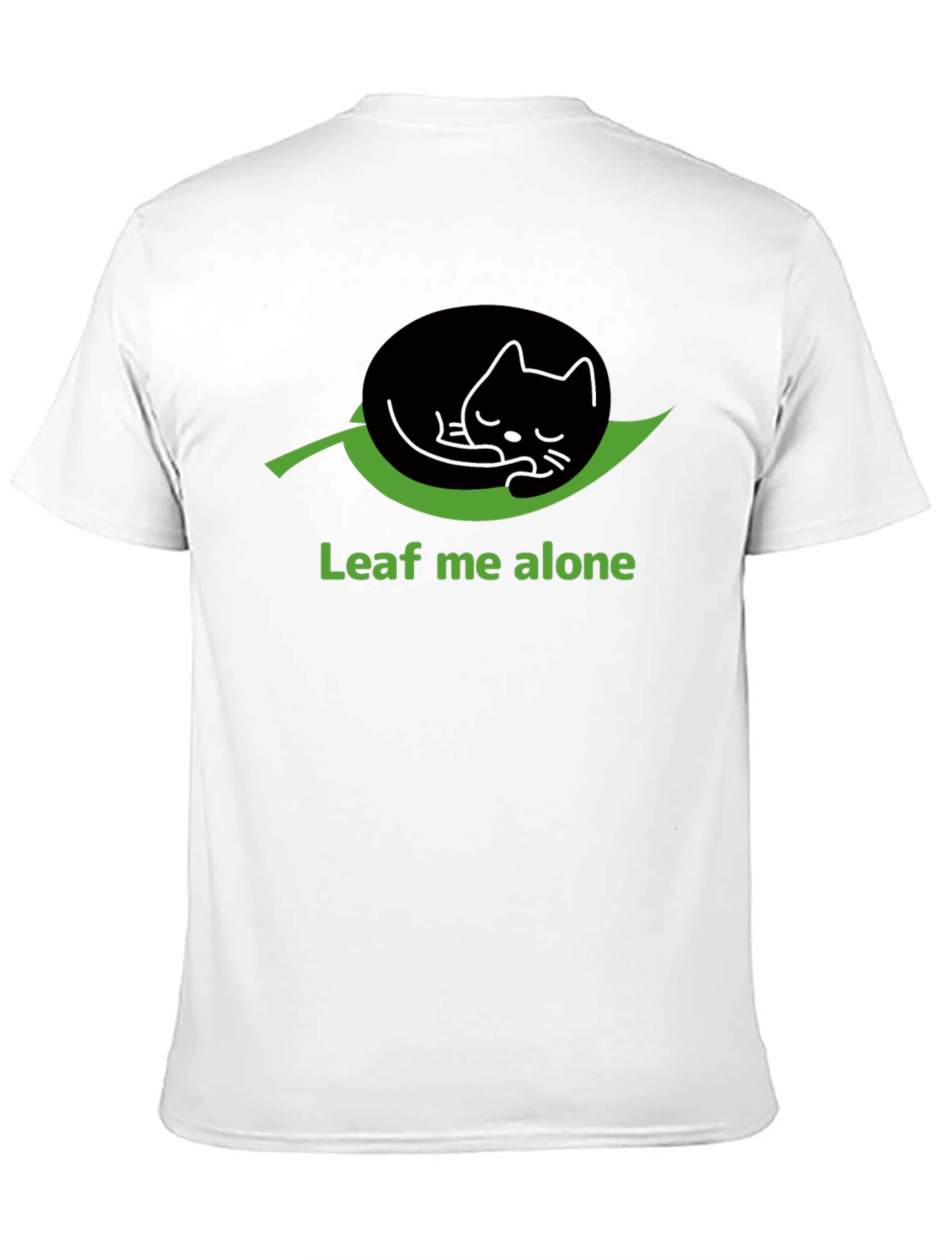Leaf Me Alone Cat T-Shirt - Funny Graphic Tee