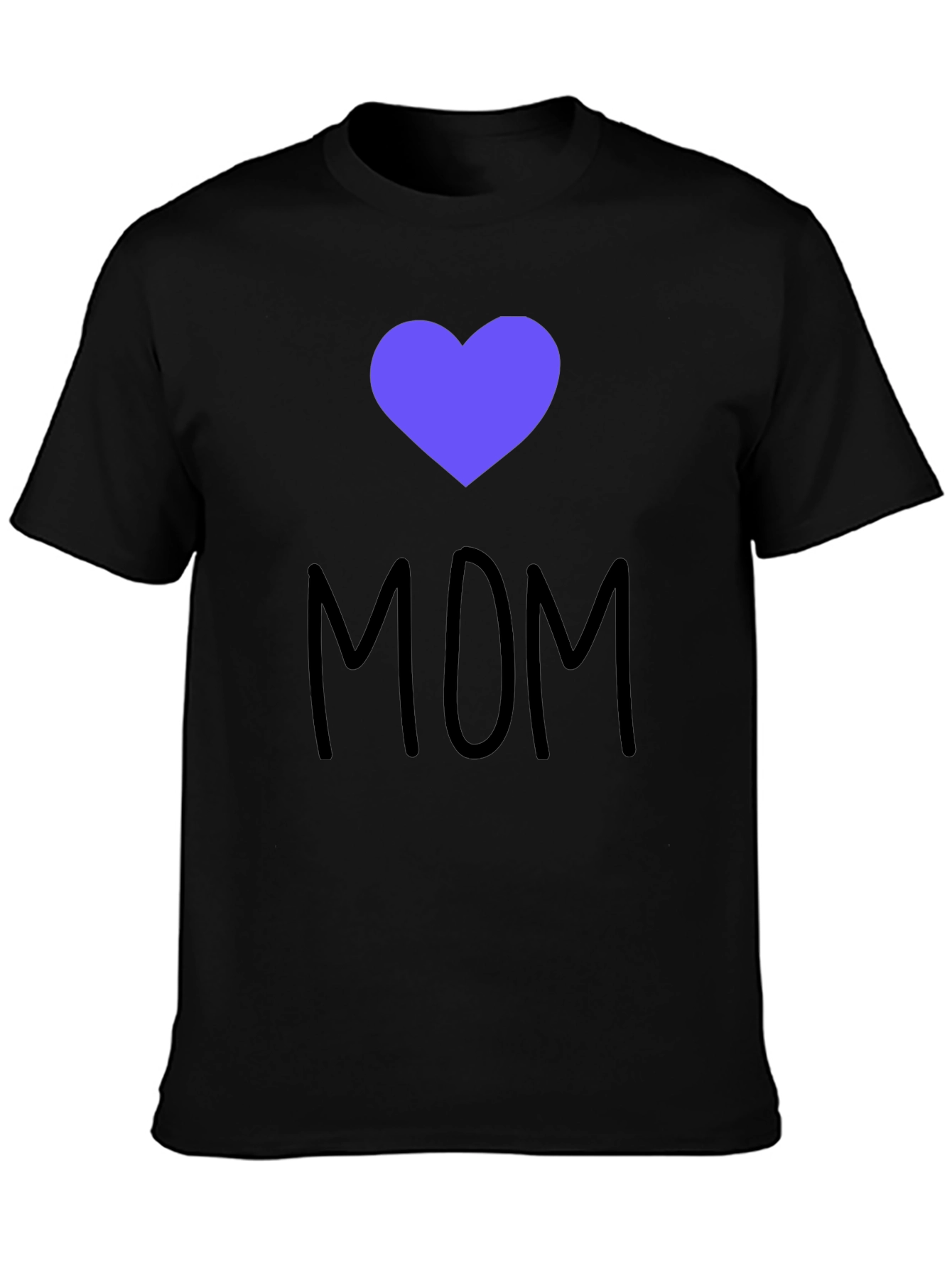 I Heart Mom T-Shirt - Black Cotton Blend