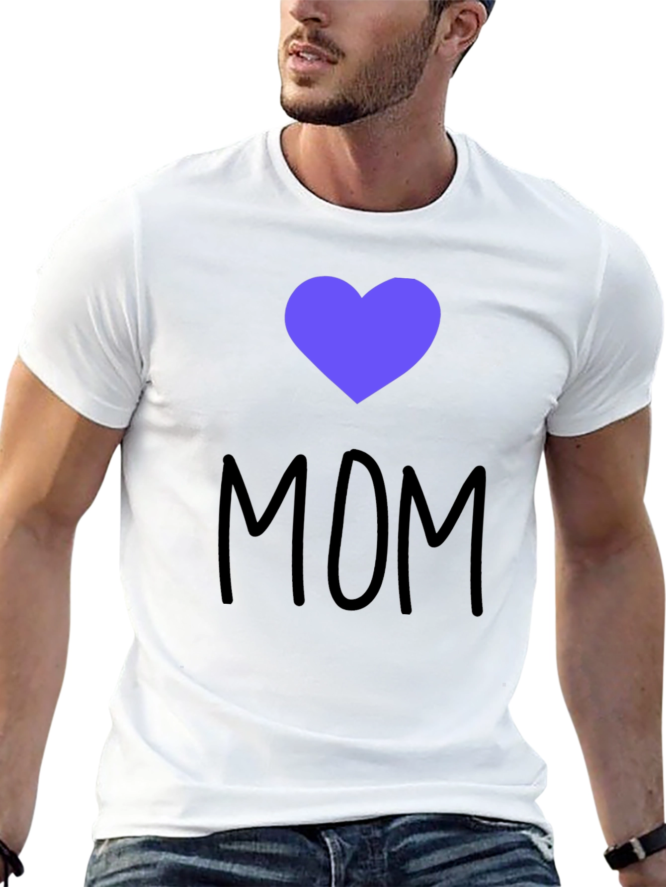 I Heart Mom T-Shirt - Black Cotton Blend