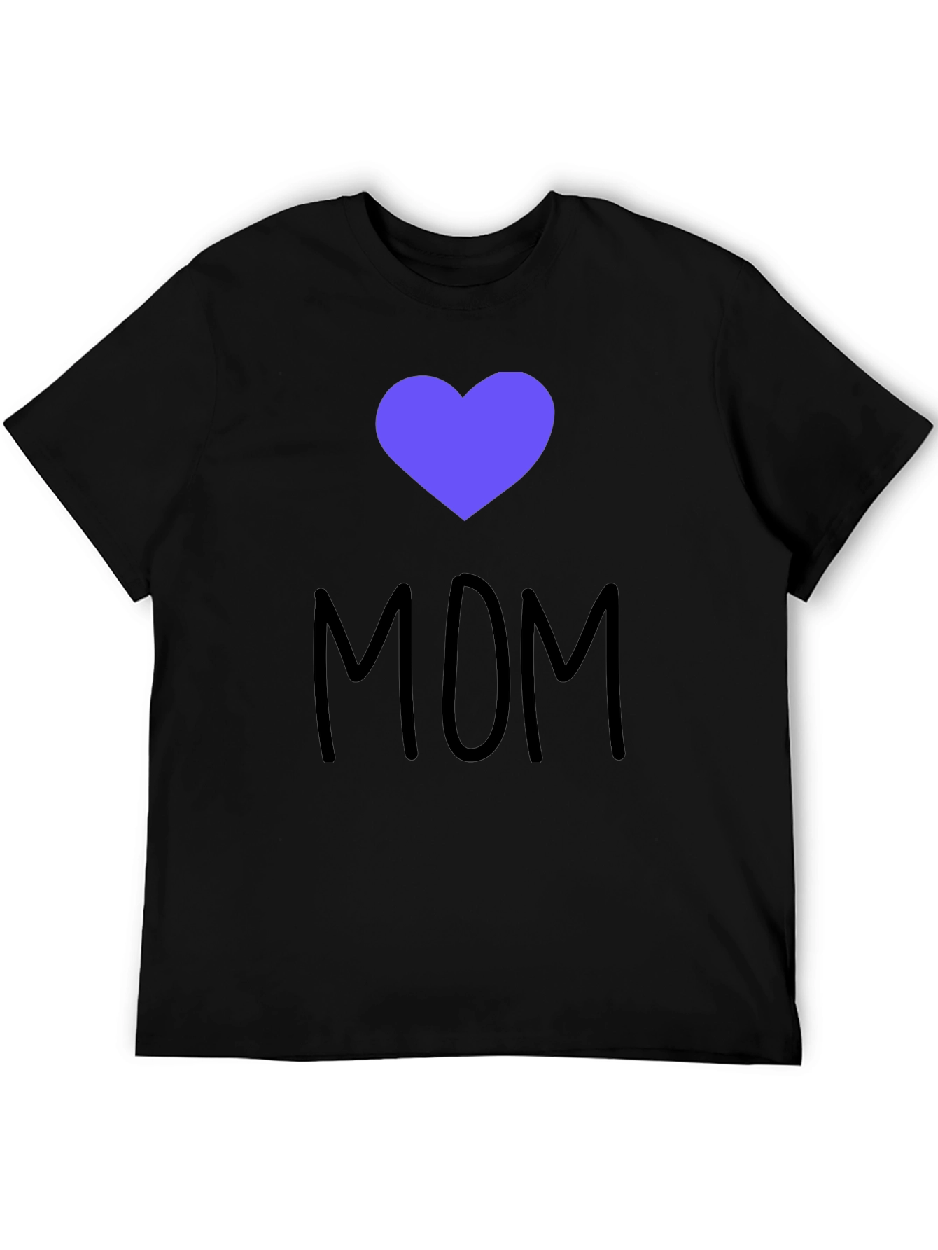 I Heart Mom T-Shirt - Black Cotton Blend
