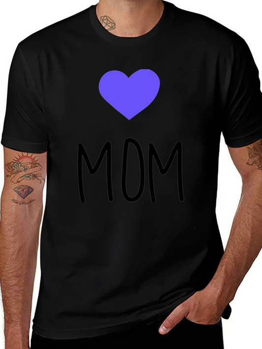 I Heart Mom T-Shirt - Black Cotton Blend