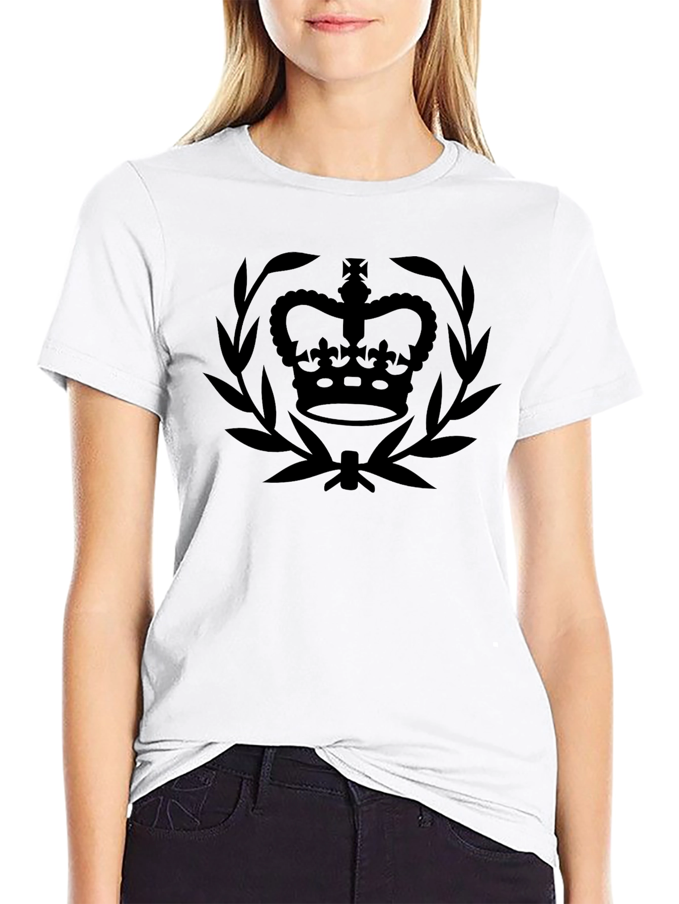 Regal Crown Tee - Classic Black Graphic T-Shirt
