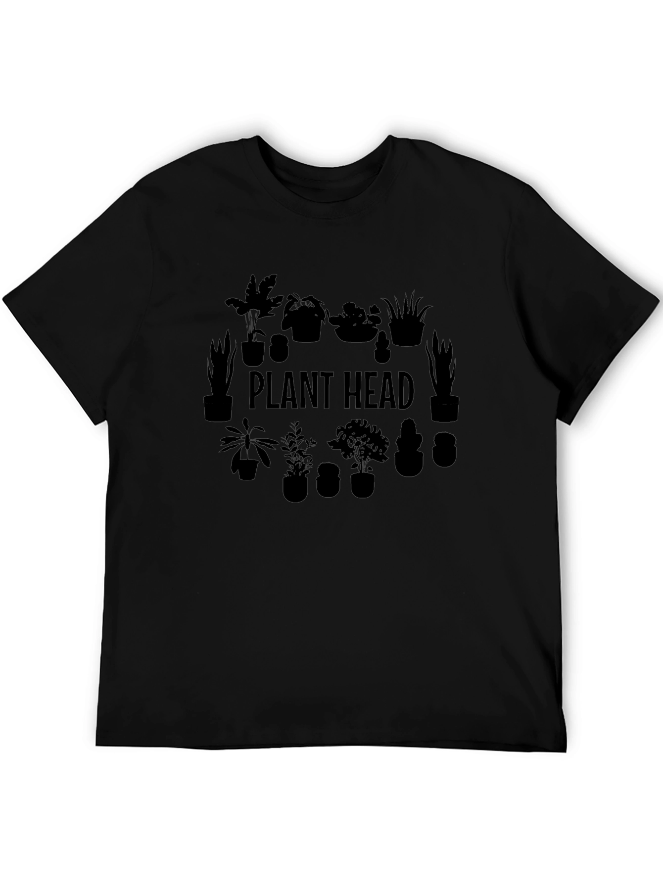 Plant Head Graphic Tee - Black Unisex T-Shirt