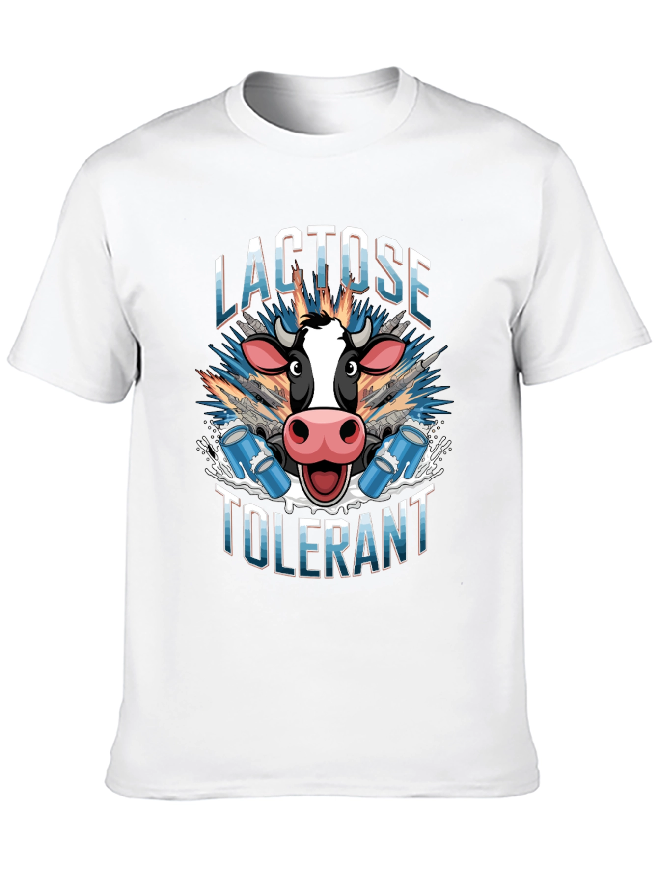 Lactose Tolerant Graphic Tee - Cow Milk Design