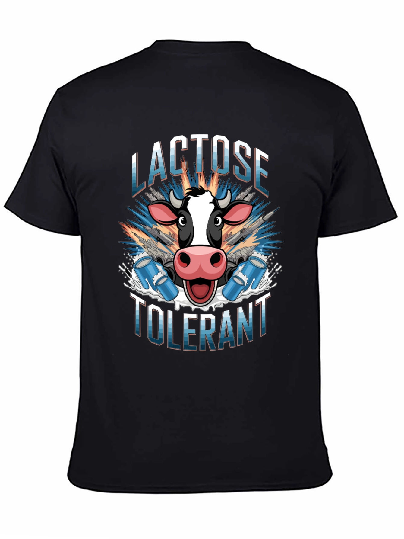 Lactose Tolerant Graphic Tee - Cow Milk Design