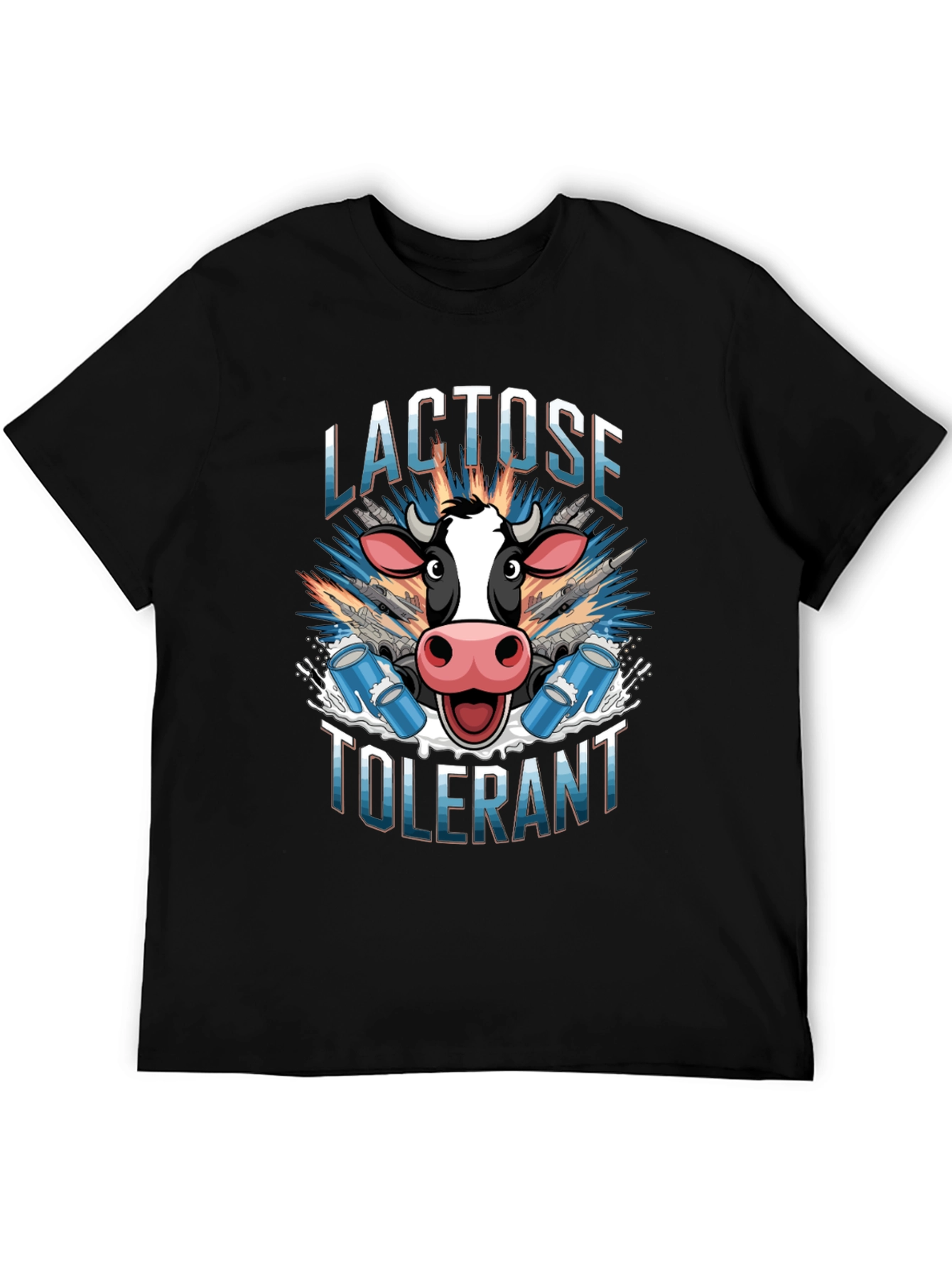 Lactose Tolerant Graphic Tee - Cow Milk Design