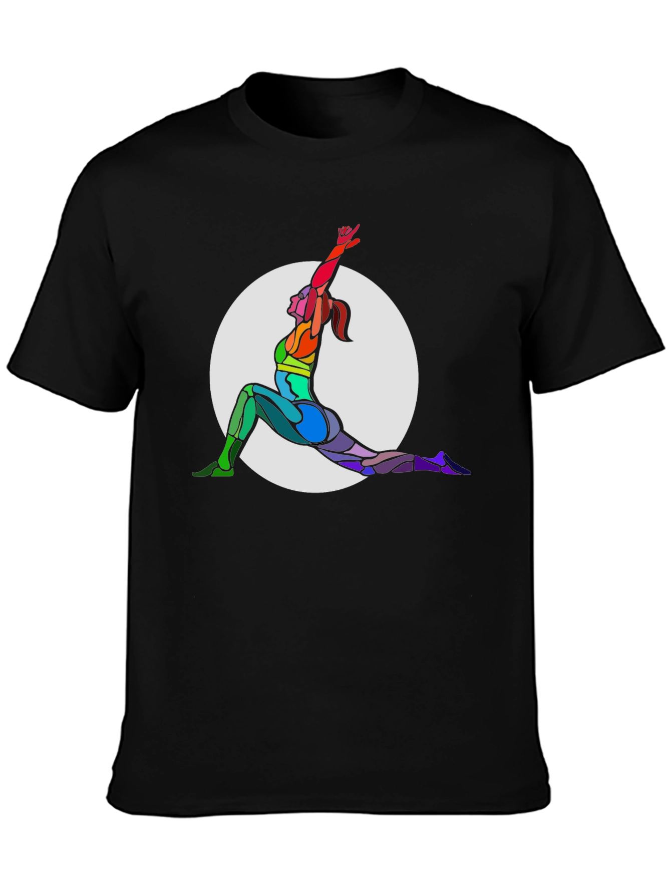 Rainbow Yoga Pose Graphic T-Shirt