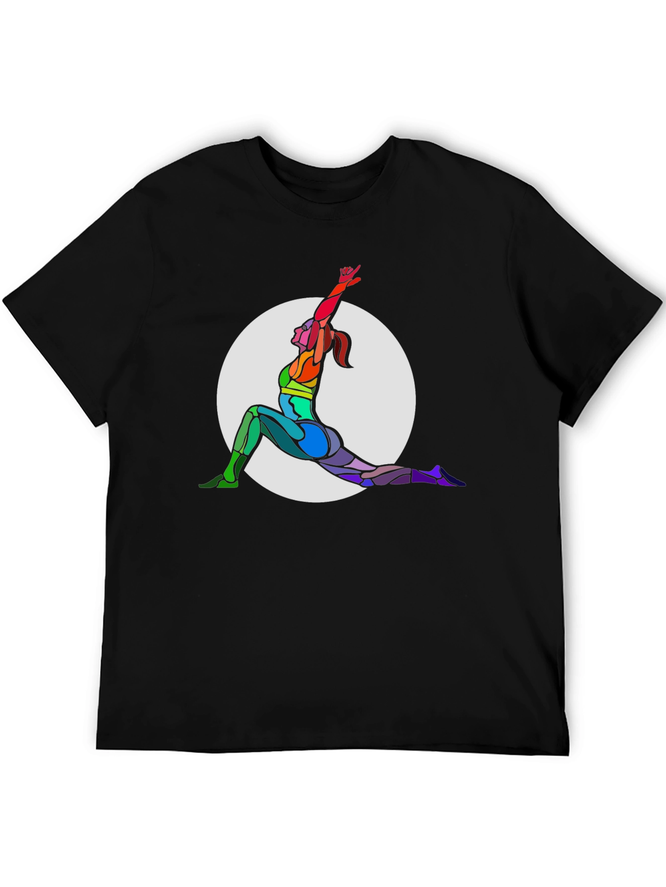 Rainbow Yoga Pose Graphic T-Shirt