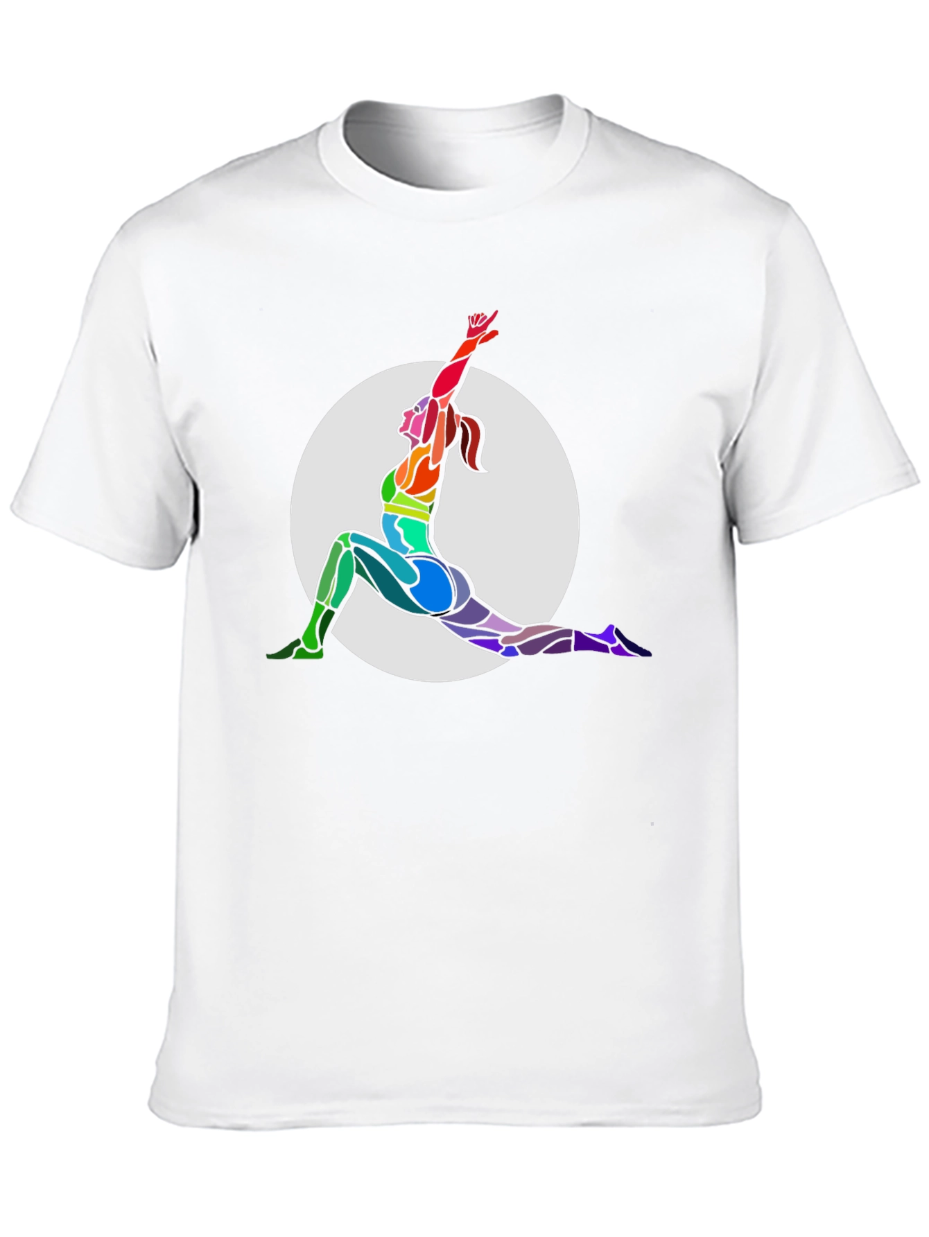 Rainbow Yoga Pose Graphic T-Shirt